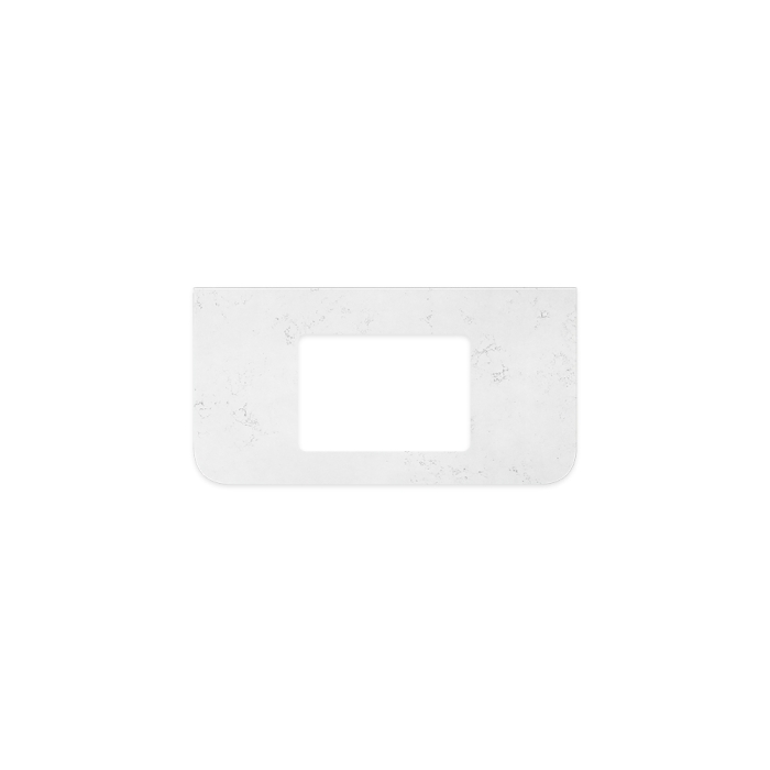 fienza Bianco Marble Silica Free Stone Top Curved Full Depth with Single Undermount Basin Hole 900mm
