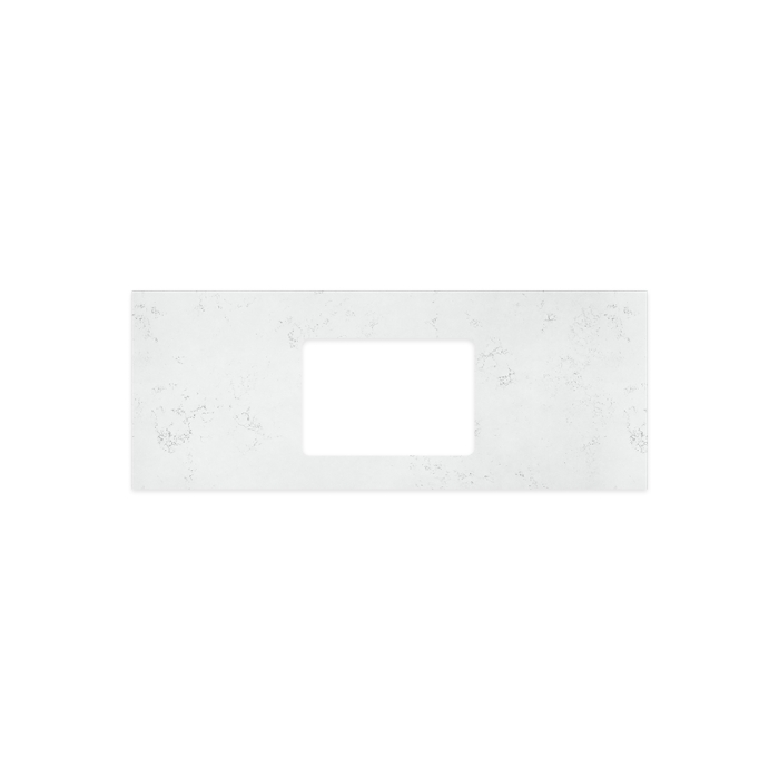 fienza Bianco Marble Silica Free Stone Top Rectangular Full Depth with Single Undermount Basin Hole 1200mm