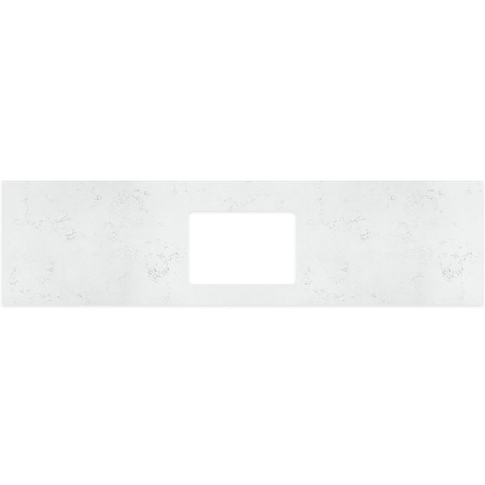 fienza Bianco Marble Silica Free Stone Top Rectangular Full Depth with Single Undermount Basin Hole 1800mm
