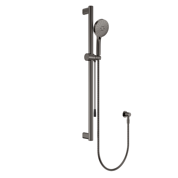 fienza Care Rail Shower with Push/Pull Slider Gun Metal