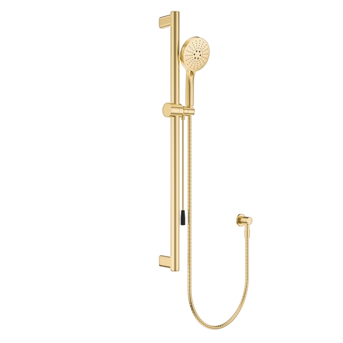 fienza Care Rail Shower with Push/Pull Slider Urban Brass