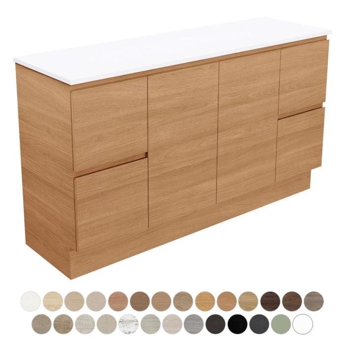 Fienza Carmen Door & Drawer 1500 Single Bowl Floor Standing Vanity