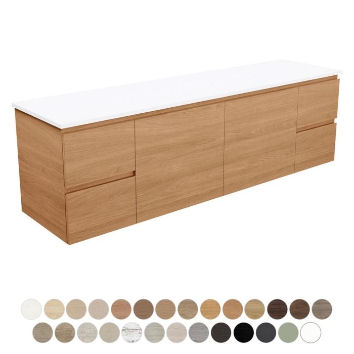 fienza Carmen Door & Drawer 1800 Single Bowl Wall Hung Vanity