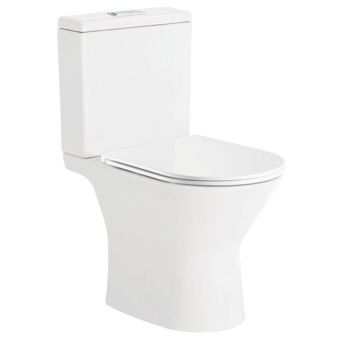 fienza Chica Close-Coupled Toilet Suite Gloss White with Slim Seat