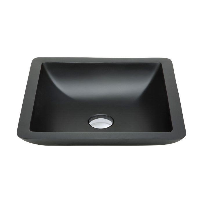 fienza Classique 420 Solid Surface Above Counter Basin Matte Black