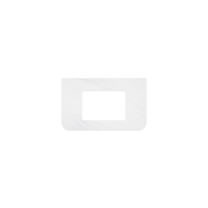 Fienza Cloudburst Solid Surface Top Curved Full Depth With Single Undermount Basin Hole 750mm