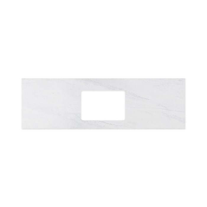 fienza Cloudburst Solid Surface Top Rectangular Full Depth with Single Undermount Basin Hole 1500mm