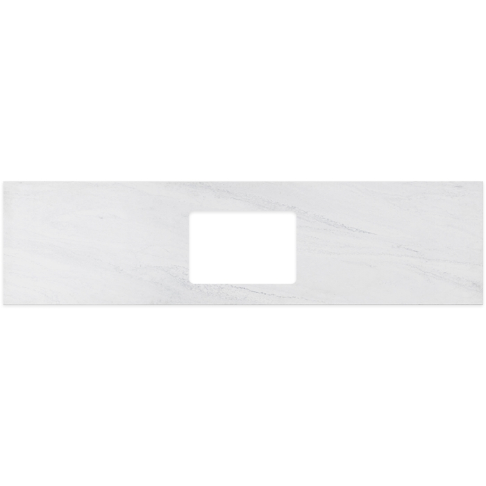 fienza Cloudburst Solid Surface Top Rectangular Full Depth with Single Undermount Basin Hole 1800mm
