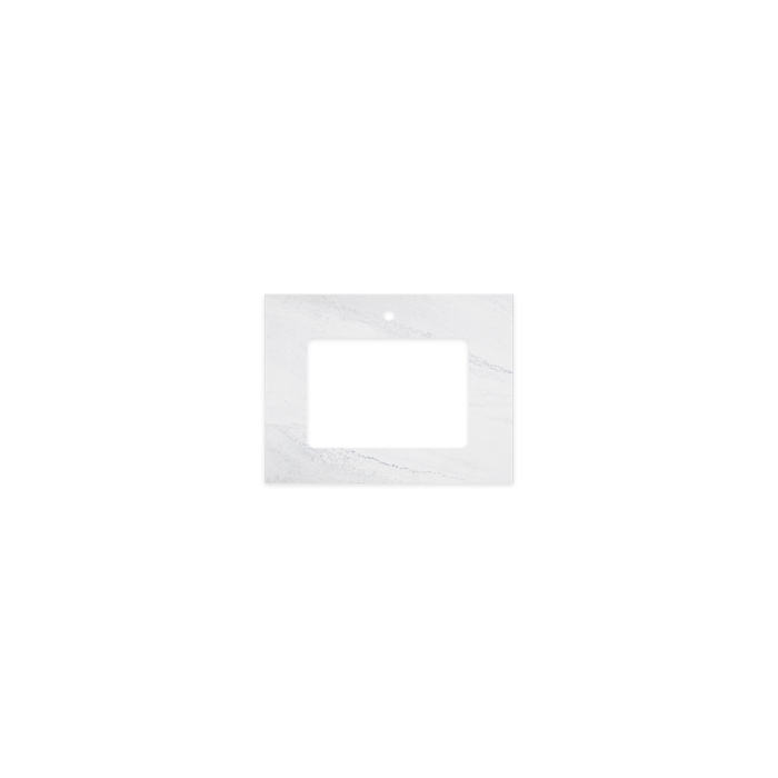 fienza Cloudburst Solid Surface Top Rectangular Full Depth with Single Undermount Basin Hole & Tap Hole 600mm
