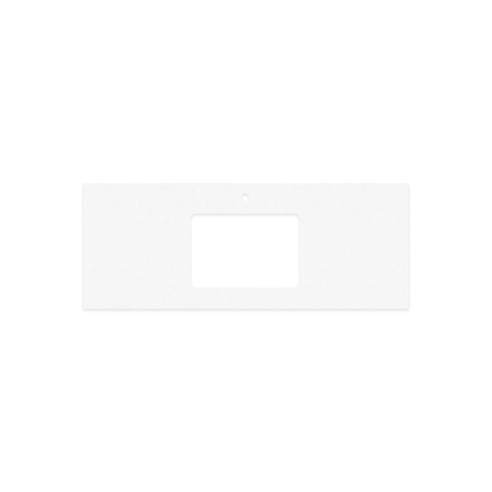 fienza Crystal Pure Silica Free Stone Top Rectangular Full Depth with Single Undermount Basin Hole & Tap Hole 1200mm