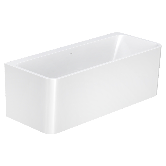 fienza Delta Back-To-Wall Acrylic Bath with Overflow 1700mm fienza Delta Back-To-Wall Acrylic Bath with Overflow 1700mm
