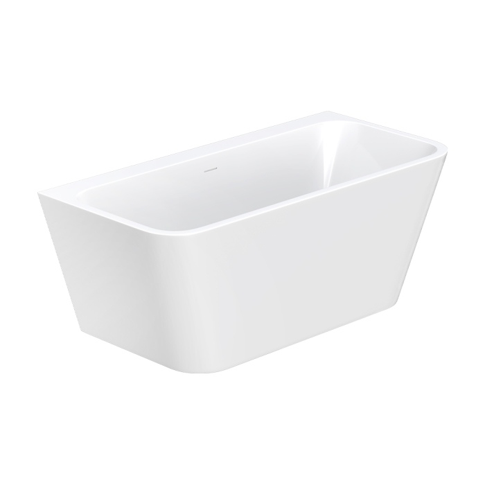 fienza Delta Back-To-Wall Acrylic Bath with Overflow Gloss White 1500mm fienza Delta Back-To-Wall Acrylic Bath with Overflow Gloss White 1500mm