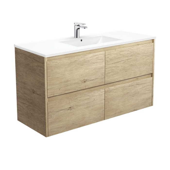 fienza Dolce Amato 1200 Scandi Oak Wall-Hung Vanity