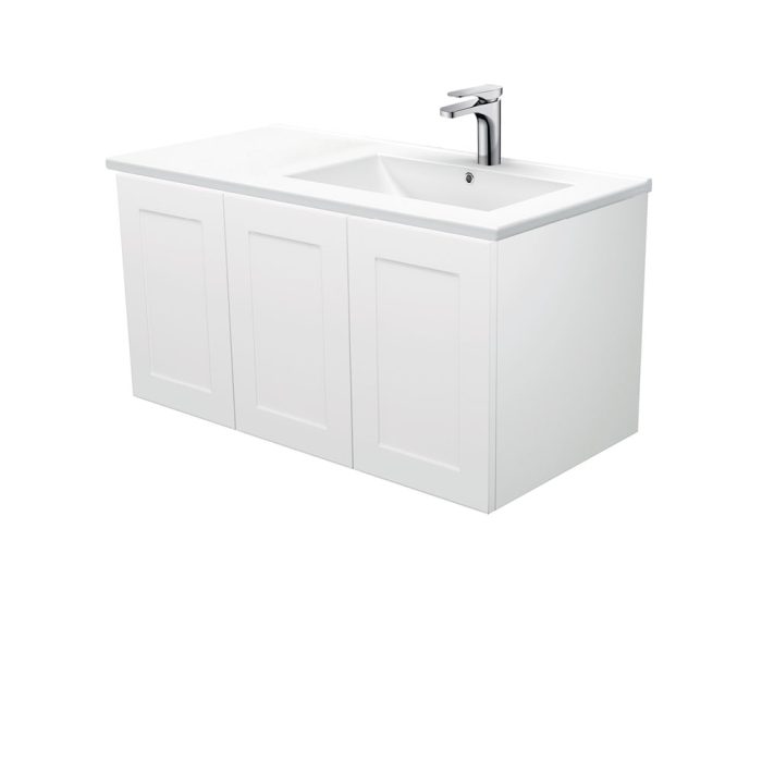 fienza Dolce Mila 900 Offset Wall-Hung Vanity Right Basin