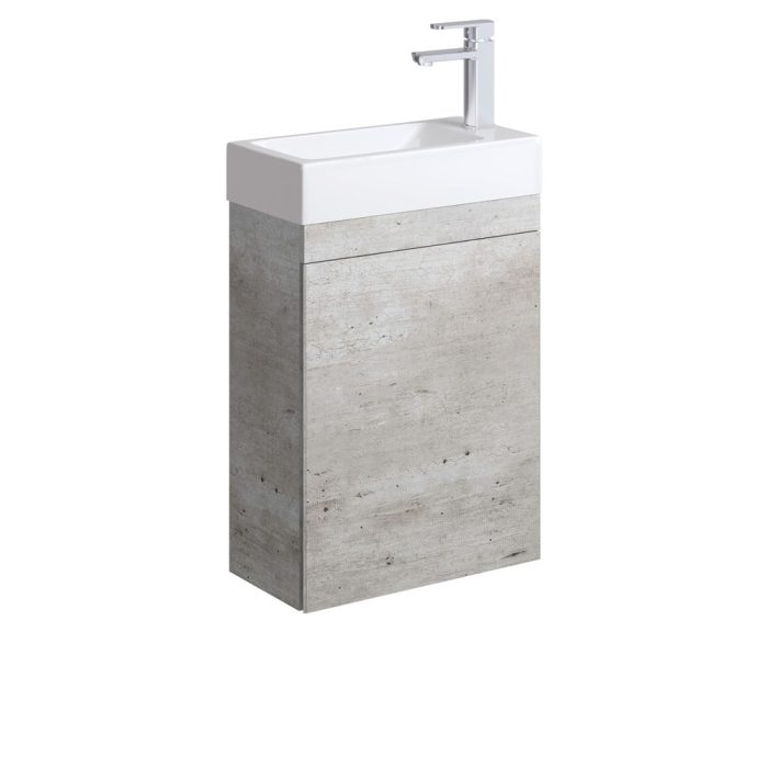 fienza Edge 450 Ensuite Wall-Hung Vanity with Overflow Industrial