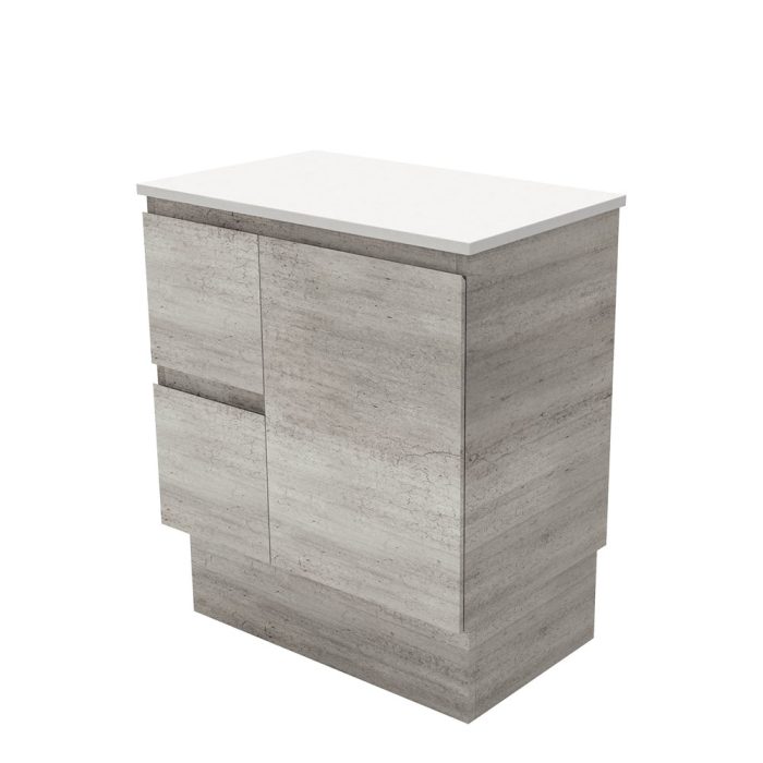 fienza Edge Industrial 750 Cabinet on Kickboard Left Hand Drawers