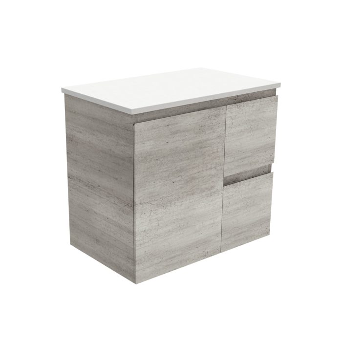 fienza Edge Industrial 750 Wall-Hung Cabinet Right Hand Drawers