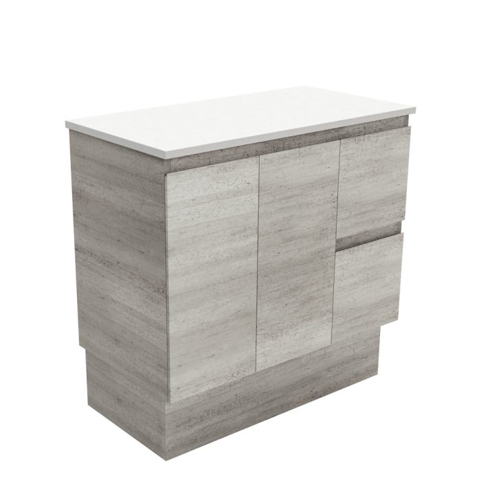 fienza Edge Industrial 900 Cabinet on Kickboard Right Hand Drawers
