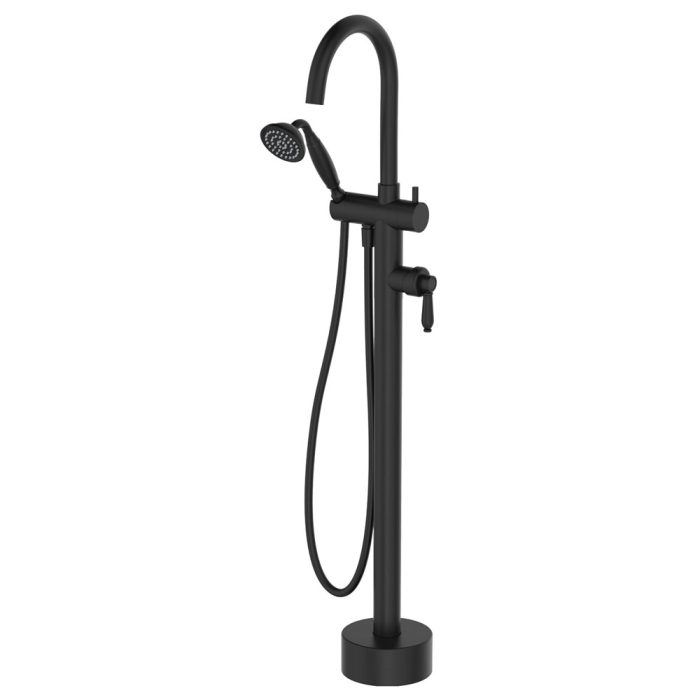 fienza Eleanor Floor Mixer & Shower Matte Black / Matte Black
