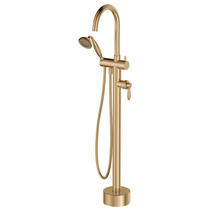 fienza Eleanor Floor Mixer & Shower Urban Brass / Urban Brass