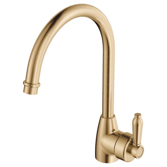 fienza Eleanor Gooseneck Sink Mixer Urban Brass / Urban Brass