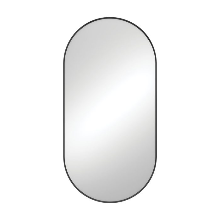 fienza Empire Matte Black Framed Mirror 600 x 1200mm