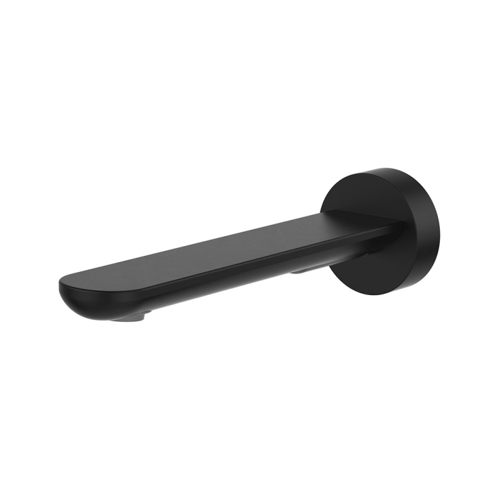 fienza Empire Slim Basin/Bath Outlet Round Plate 180mm Matte Black