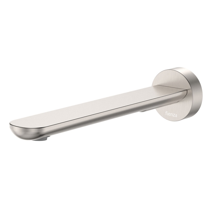 fienza Empire Slim Basin/Bath Outlet Round Plate 220mm Brushed Nickel