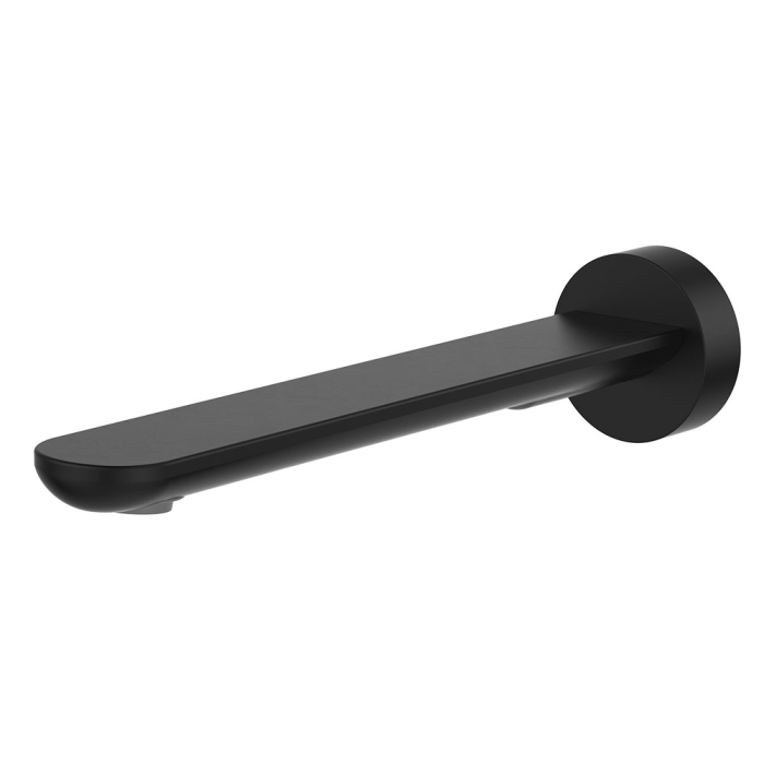 fienza Empire Slim Basin/Bath Outlet Round Plate 220mm Matte Black