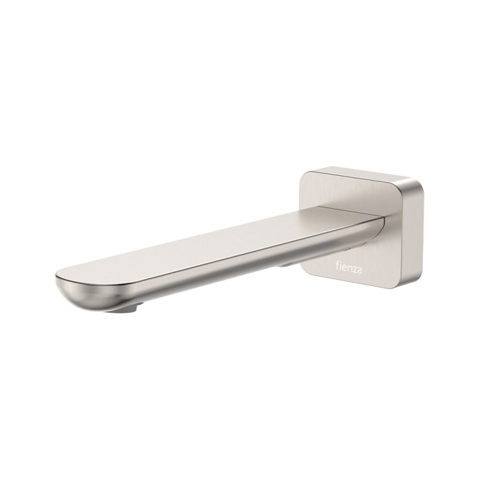 fienza Empire Slim Basin/Bath Outlet Square Plate 180mm Brushed Nickel