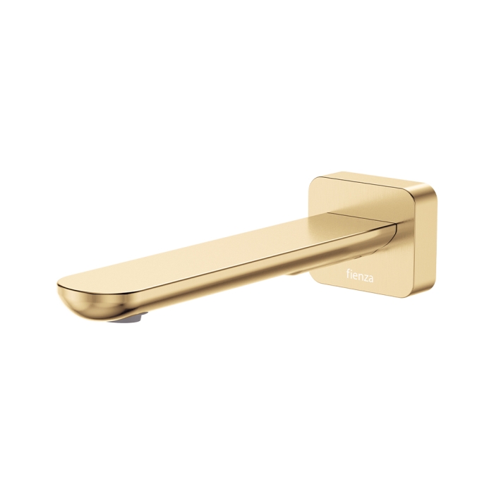 fienza Empire Slim Basin/Bath Outlet Square Plate 180mm Urban Brass