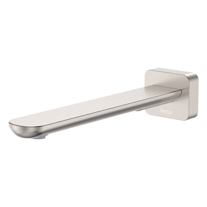 fienza Empire Slim Basin/Bath Outlet Square Plate 220mm Brushed Nickel