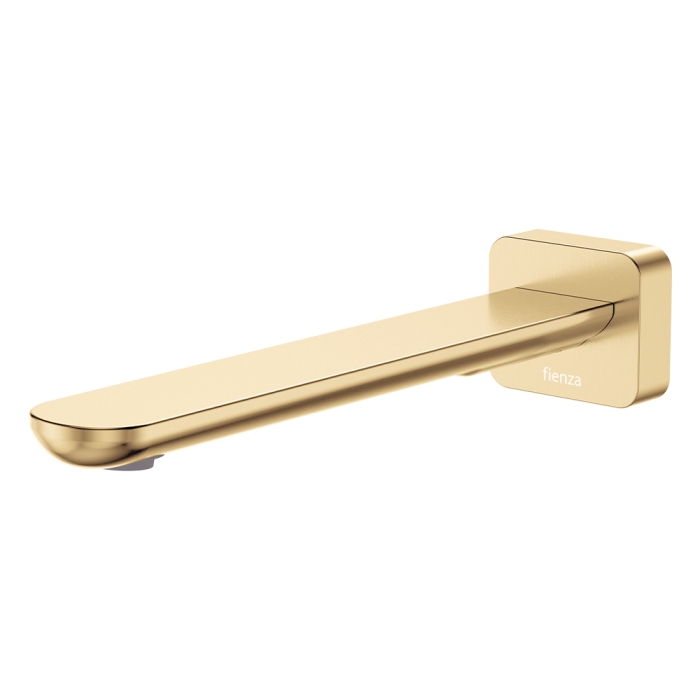 fienza Empire Slim Basin/Bath Outlet Square Plate 220mm Urban Brass
