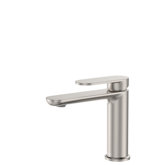 fienza Empire Slim Cold Start Basin Mixer Brushed Nickel