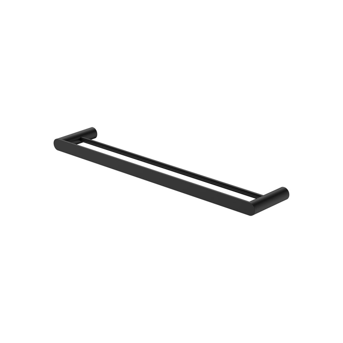 fienza Empire Slim Double Towel Rail 600mm Matte Black