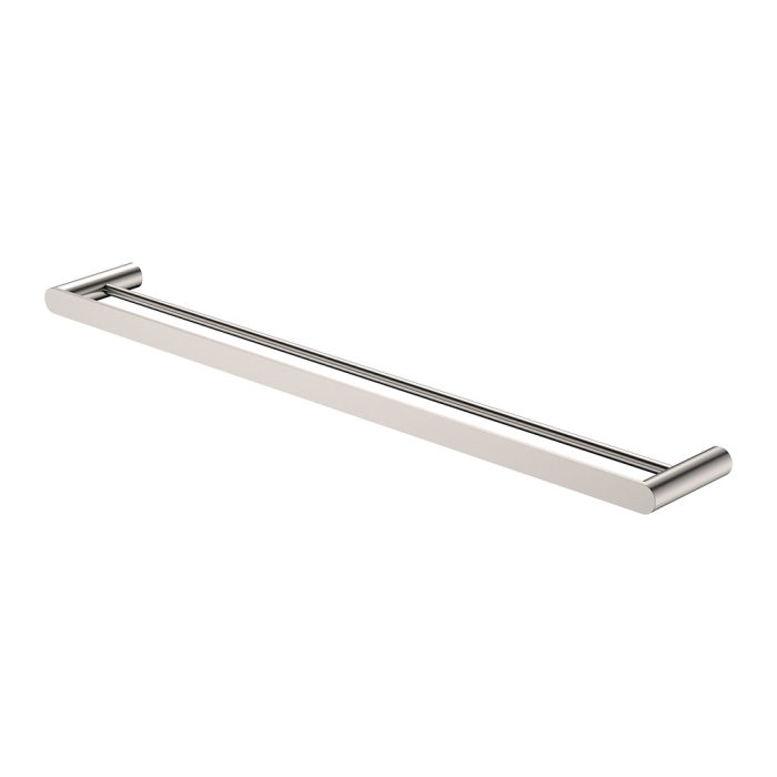 fienza Empire Slim Double Towel Rail 800mm Brushed Nickel