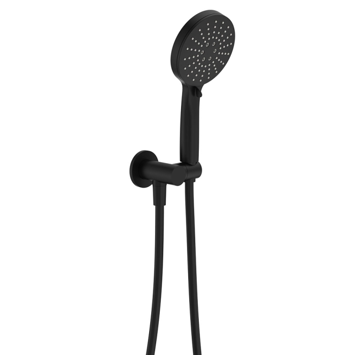 fienza Empire Slim Hand Shower Round Plate Matte Black