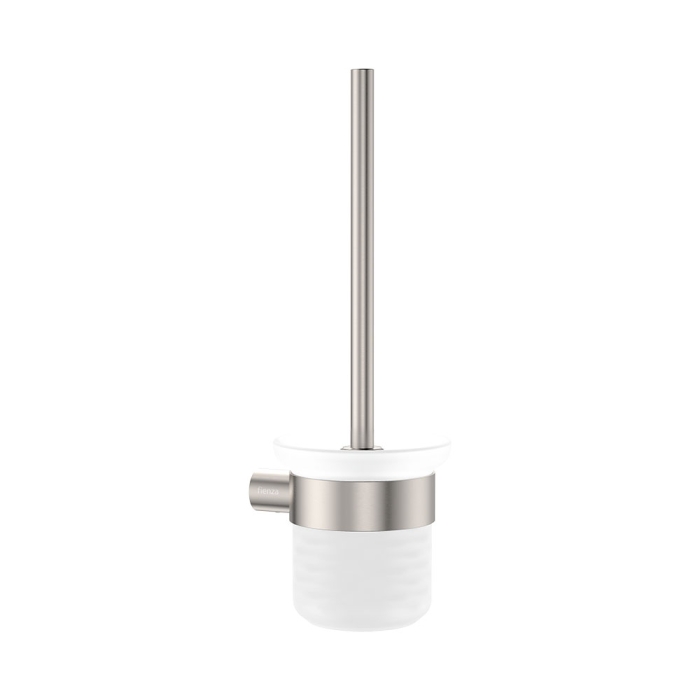 fienza Empire Slim Toilet Brush & Holder Brushed Nickel