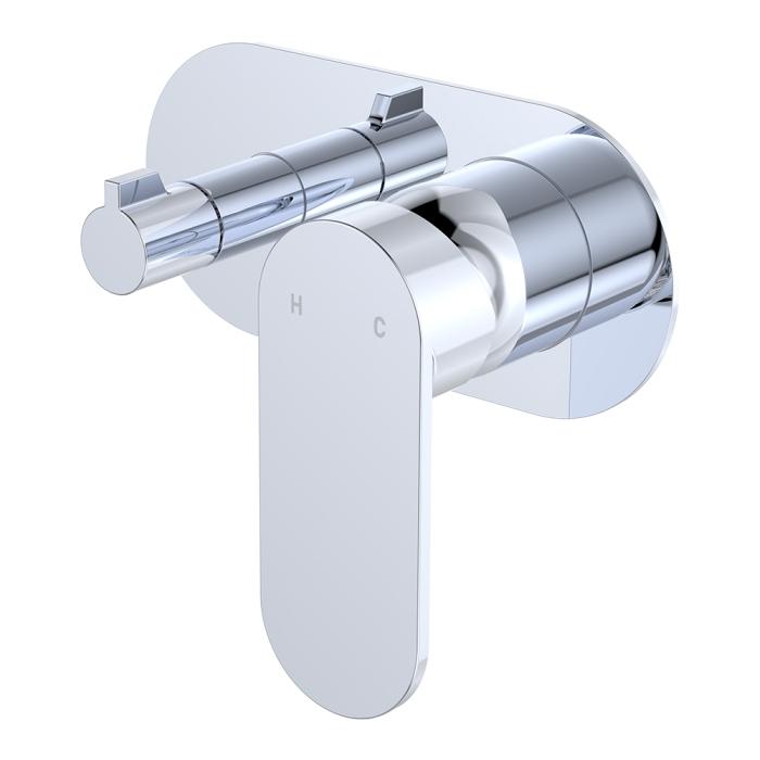 fienza Empire Slim Wall Diverter Mixer Large Oval Plate Horizontal Chrome fienza Empire Slim Wall Diverter Mixer Large Oval Plate Horizontal Chrome