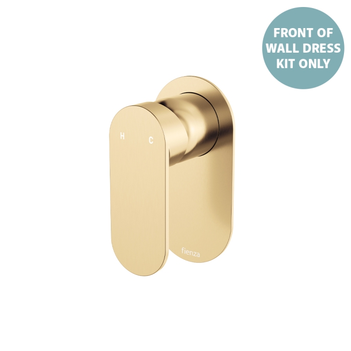 fienza Empire Slim Wall Mixer Dress Kit Oval Plate Urban Brass