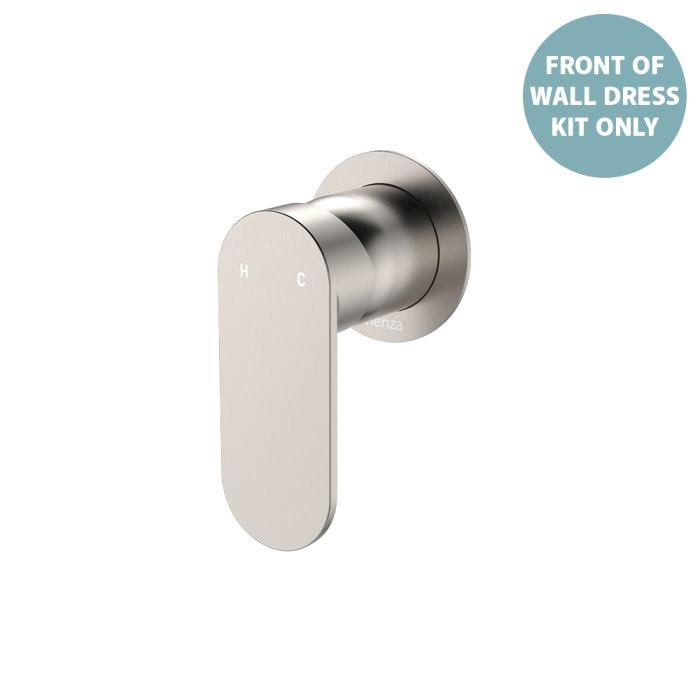 fienza Empire Slim Wall Mixer Dress Kit Round Plate Brushed Nickel