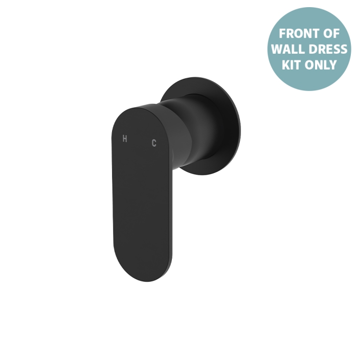 fienza Empire Slim Wall Mixer Dress Kit Round Plate Matte Black