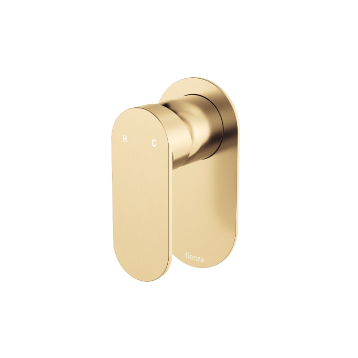 fienza Empire Slim Wall Mixer Oval Plate Urban Brass