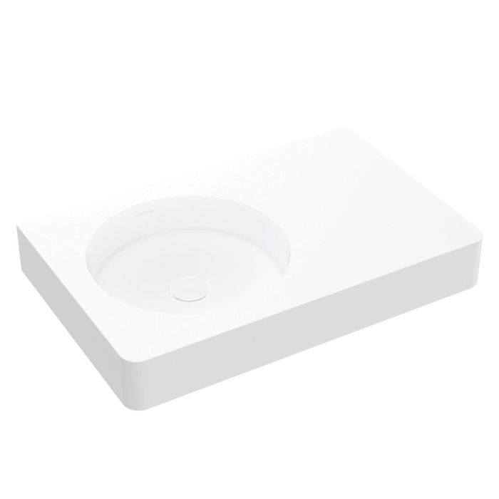 fienza Encanto 700 Solid Surface Wall Basin No Tap Hole