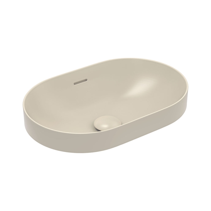 fienza Aluca Pill Ceramic Semi-Inset Basin Khaki