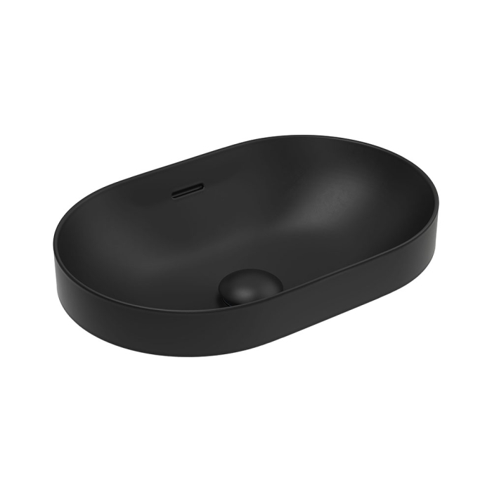fienza Aluca Pill Semi-Inset Basin Matte Black