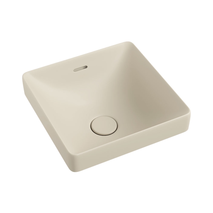fienza Aluca Square Semi-Inset Basin Matte Khaki
