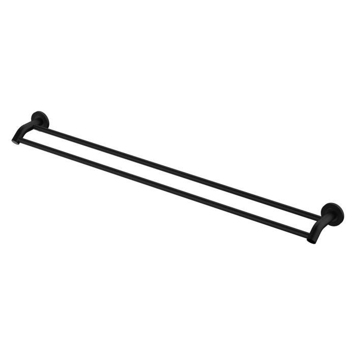 fienza Axle 900mm Double Towel Rail Matte Black