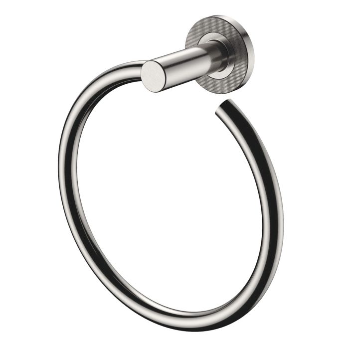 fienza Axle Hand Towel Ring Brushed Nickel