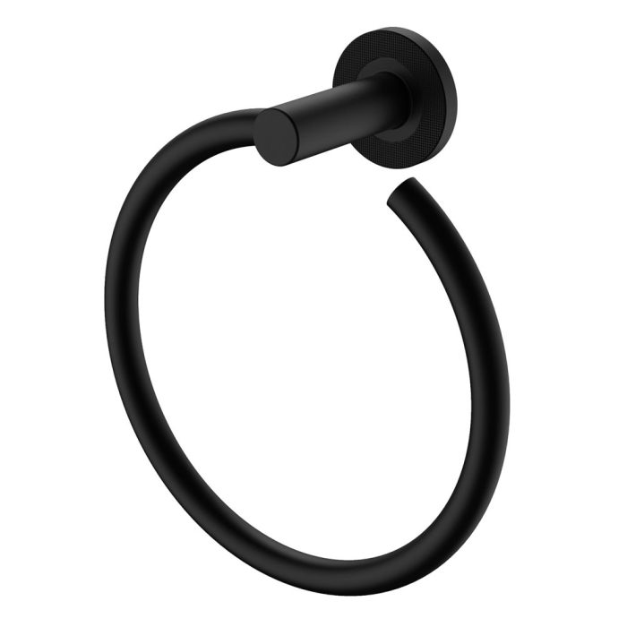 fienza Axle Hand Towel Ring Matte Black